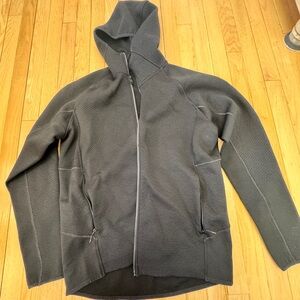 Black Hooded Lululemon Zip-Up Jacket